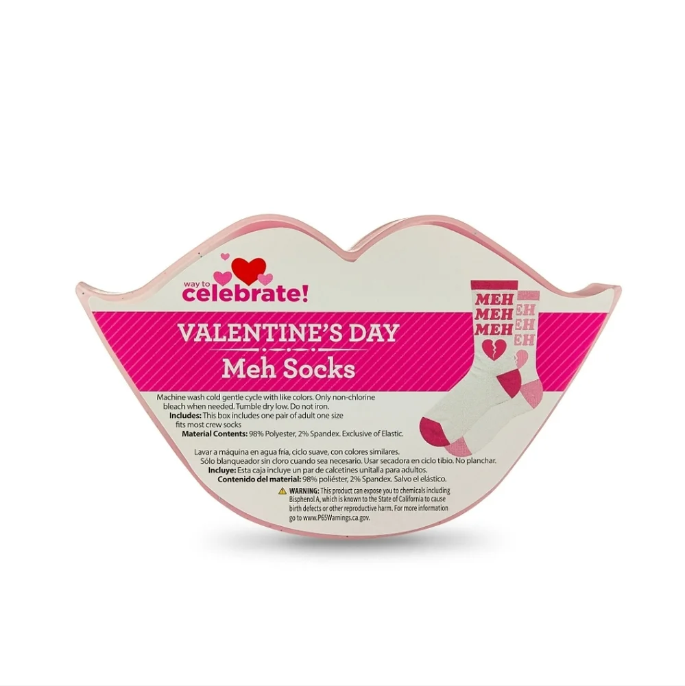 Meh Socks Broken Heart - Crew Length - Valentine's Collection